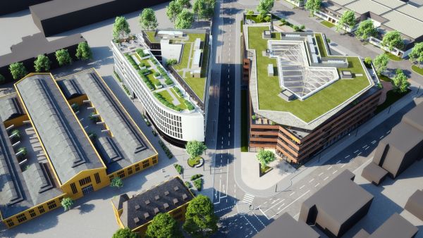 Vogelperspektive auf den Campus